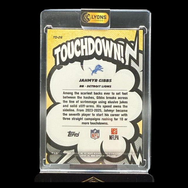 2026 Topps Flagship Jahmyr Gibbs #TD-26 Touchdown SSP Detroit Lions