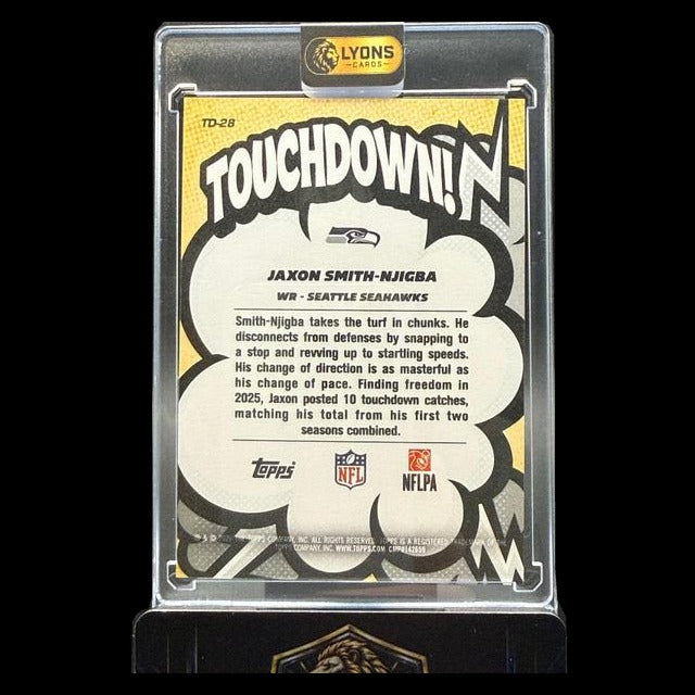 2026 Topps Flagship Jaxon Smith-Njigba #TD-28 Touchdown SSP Seahawks