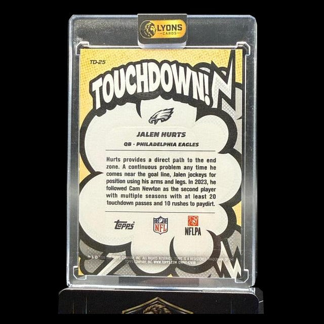 2026 Topps Flagship Jalen Hurts #TD-25 Touchdown SSP Philadelphia Eagles