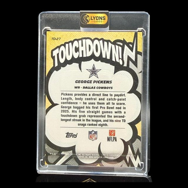 2026 Topps Flagship George Pickens #TD-27 Touchdown SSP Dallas Cowboys
