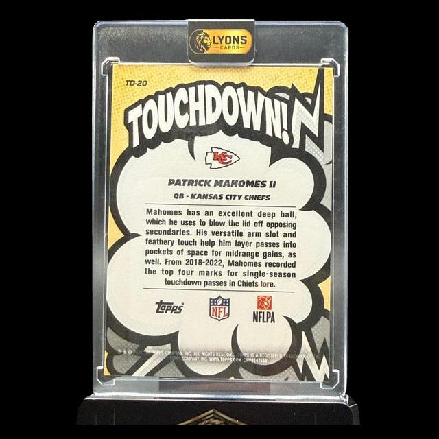 2026 Topps Flagship Patrick Mahomes II #TD-20 Touchdown SSP Chiefs