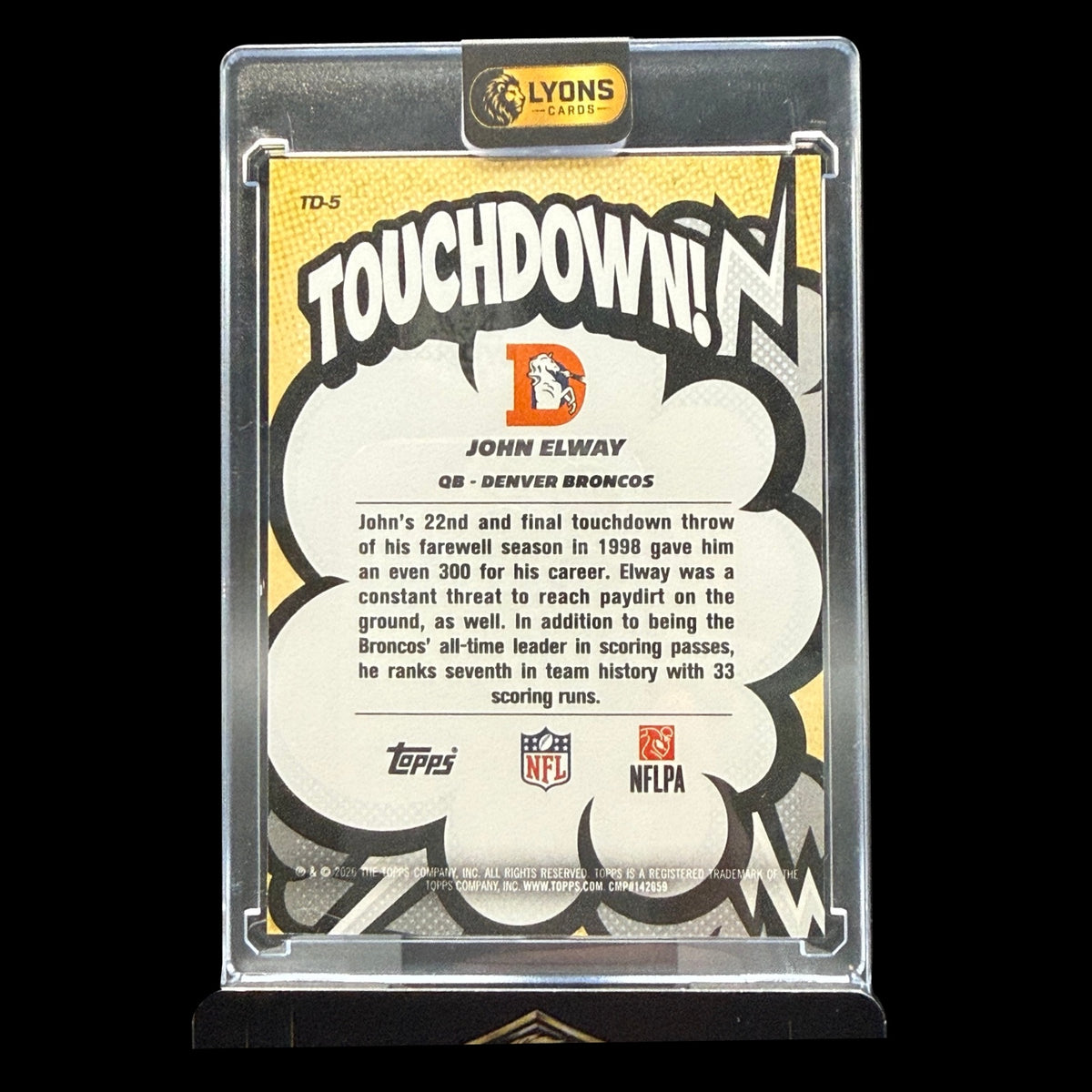 2026 Topps Flagship John Elway #TD-5 Touchdown SSP Denver Broncos