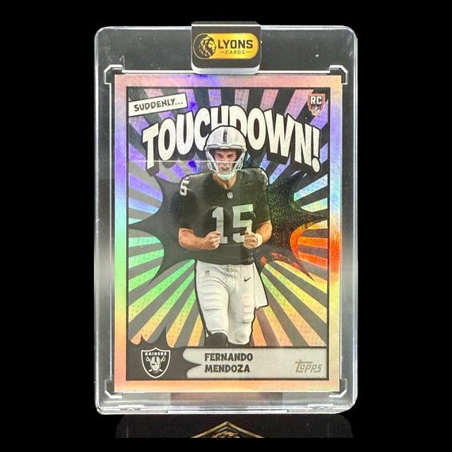 2026 Topps Flagship Fernando Mendoza #TD-34 Touchdown SSP RC Raiders