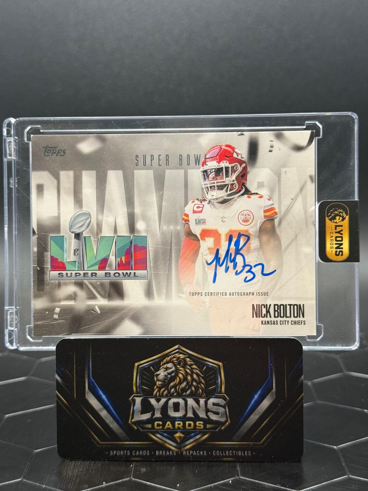 2026 Topps Flagship Nick Bolton #SBCS-NB Super Bowl Champion Signatures Auto