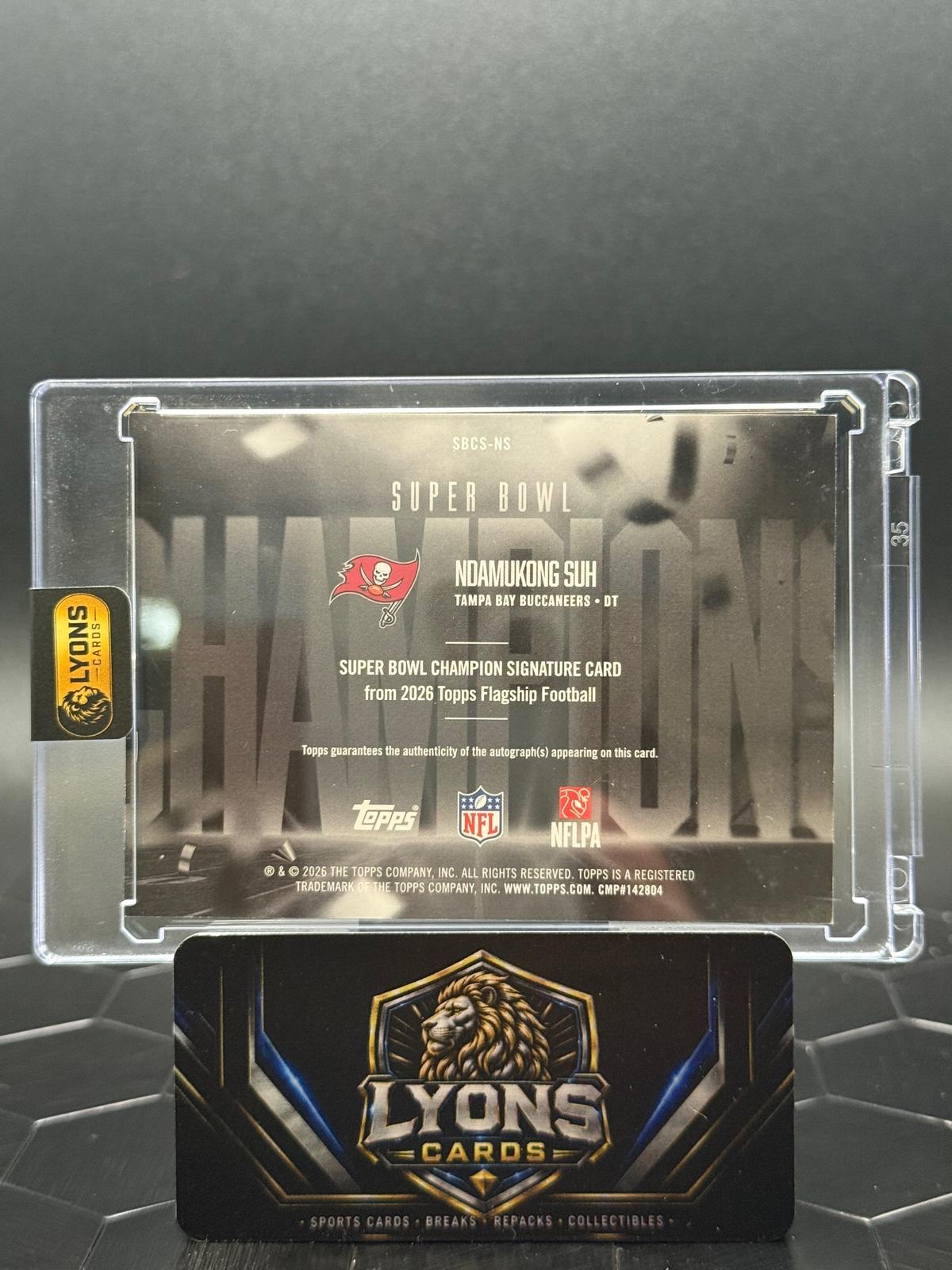2026 Topps Flagship Ndamukong Suh #SBCS-NS Super Bowl Champion Signatures Auto