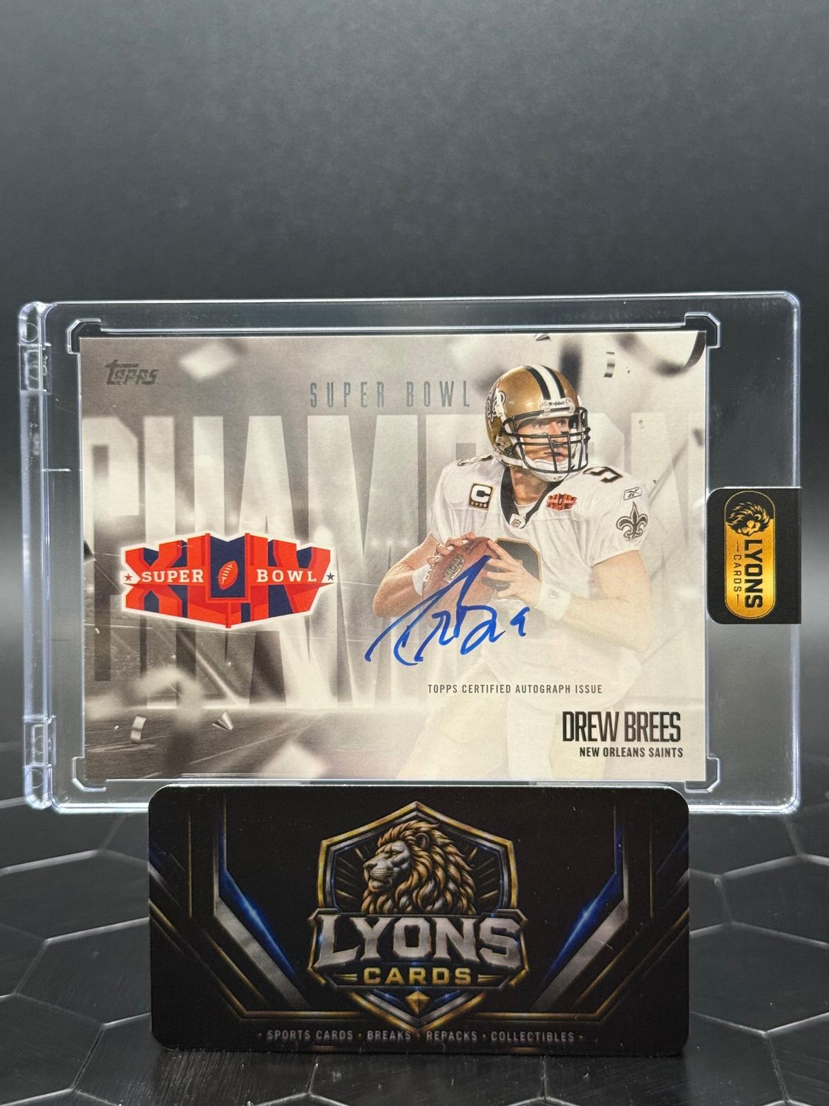 2026 Topps Flagship Drew Brees #SBCS-DB Super Bowl Champion Signatures Auto