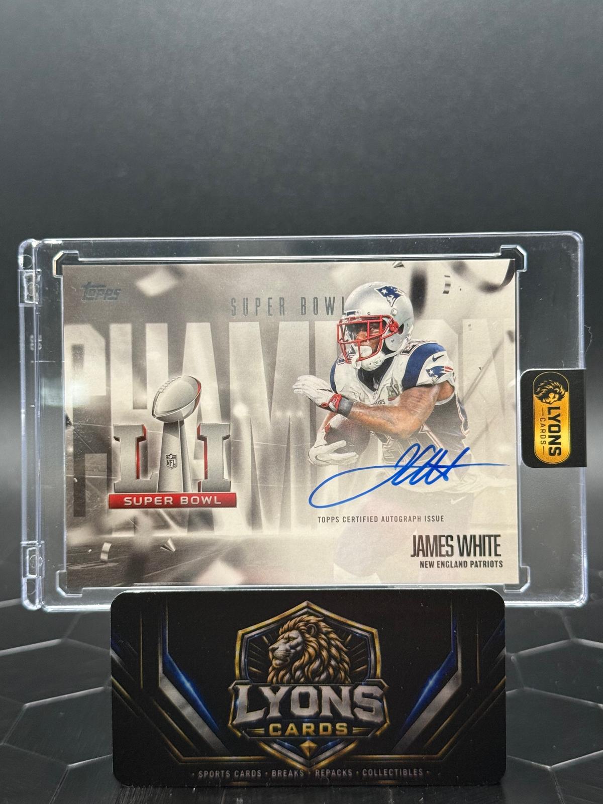 2026 Topps Flagship James White #SBCS-JW Super Bowl Champion Signatures Auto