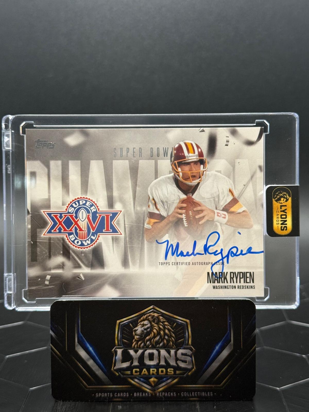 2026 Topps Flagship Mark Rypien #SBCS-MR Super Bowl Champion Signatures Auto