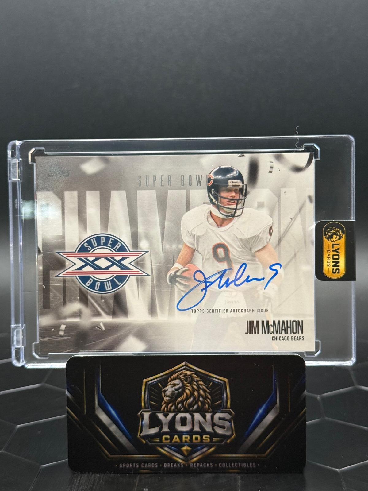 2026 Topps Flagship Jim McMahon #SBCS-JM Super Bowl Champion Signatures Auto