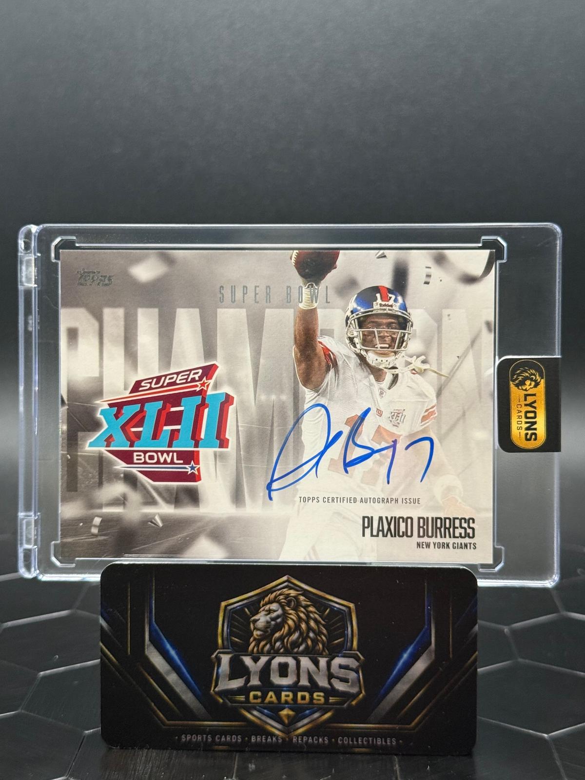 2026 Topps Flagship Plaxico Burress #SBCS-PB Super Bowl Champion Signatures Auto