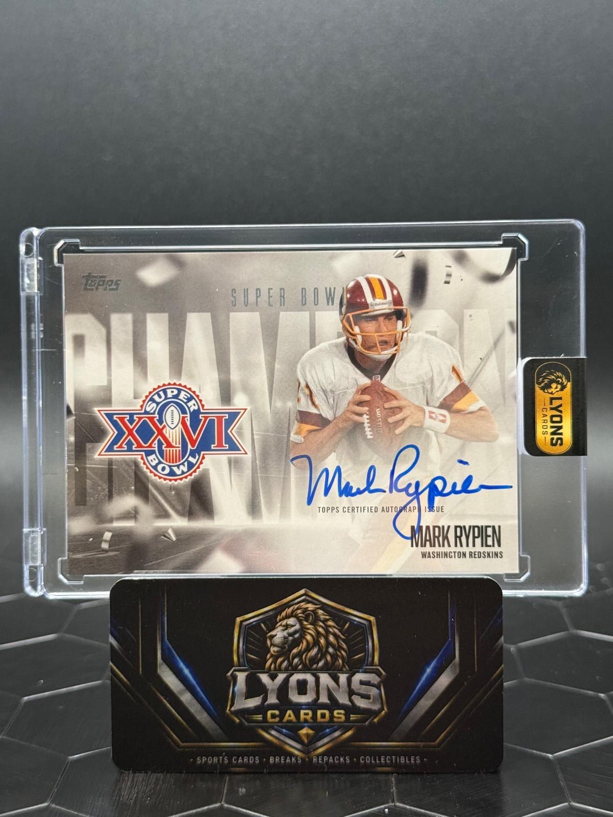 2026 Topps Flagship Mark Rypien #SBCS-MR Super Bowl Champion Signatures Auto