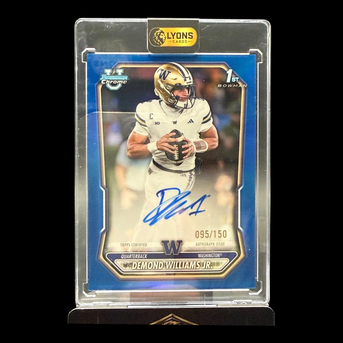 2026 Bowman #BCPA-DEW Demond Williams Jr. Prospects Blue Refractor Auto 95/150