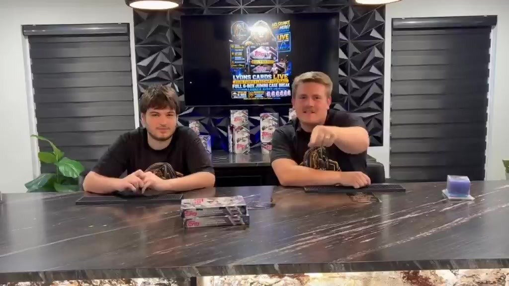 Come meet Connor and Tommy live on Whatnot. Follow Lyons Cards for upcoming shows.