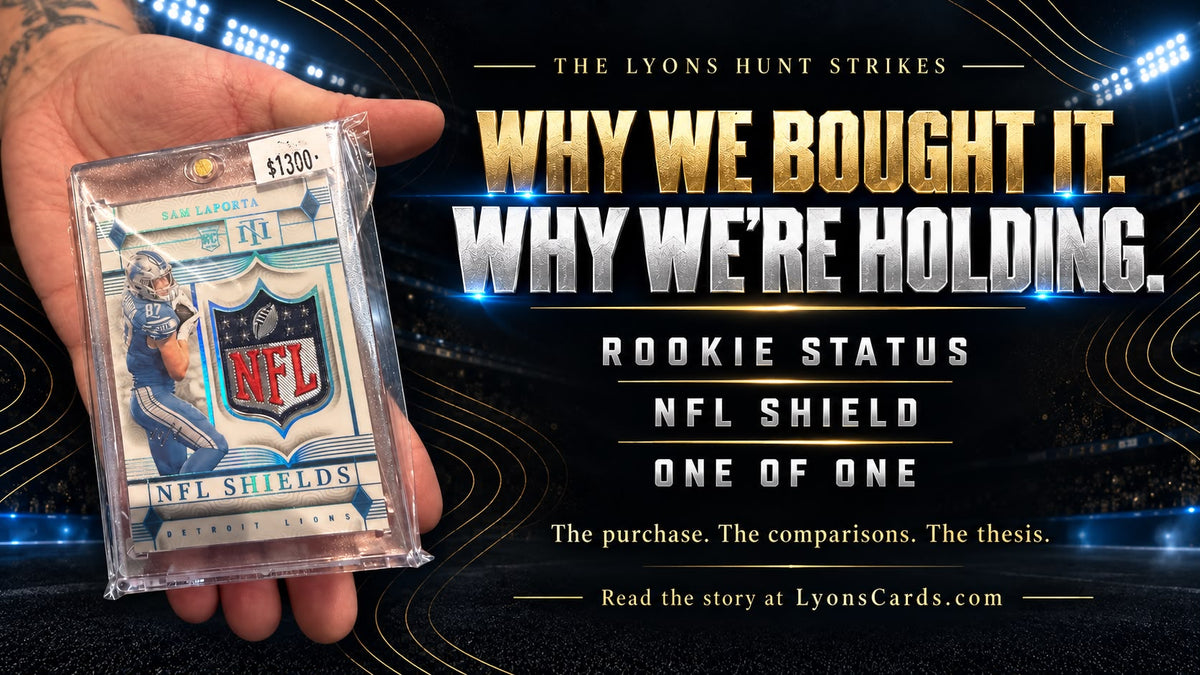 Fig. 2 Rookie status, NFL shield, one of one. The three things that made us buy it.
