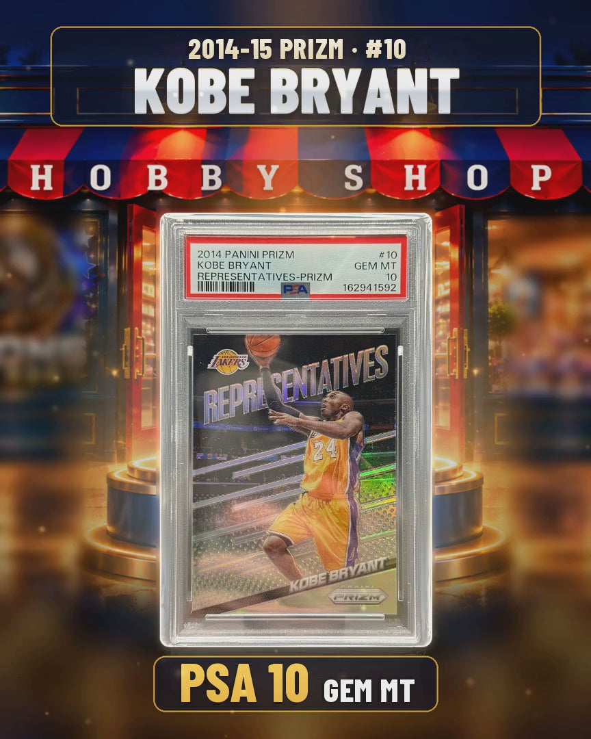 295 - Kobe Bryant - 2014-15 PRIZM Representatives - PSA 10 GEM MT (4x5 video)