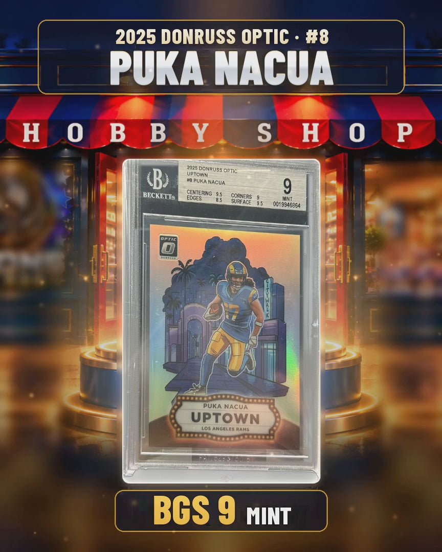 101 - Puka Nacua - 2025 DONRUSS OPTIC Uptown - BGS 9 MINT (4x5 video)