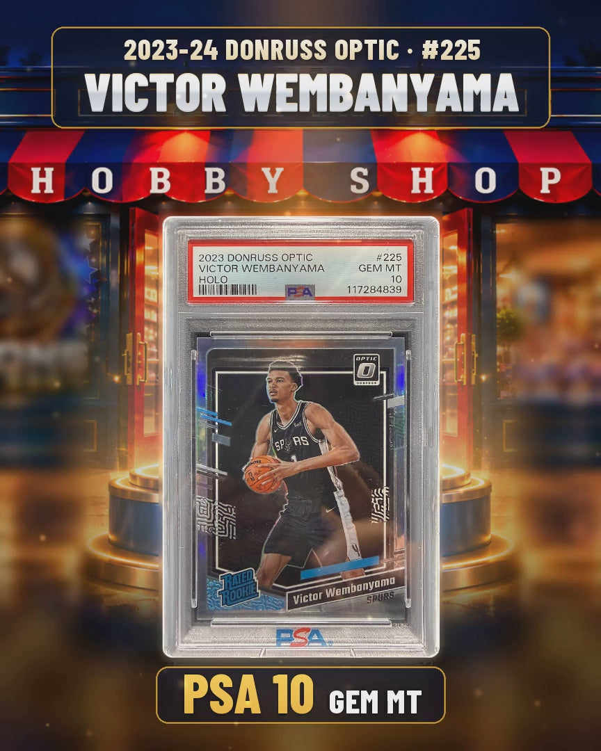 237 - Victor Wembanyama - 2023-24 DONRUSS OPTIC Holo - PSA 10 GEM MT (4x5 video)