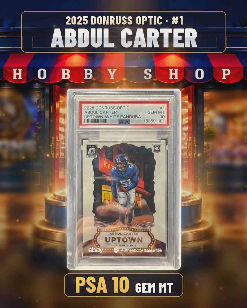 18 - Abdul Carter - 2025 DONRUSS OPTIC Uptown - PSA 10 GEM MT (4x5 video)