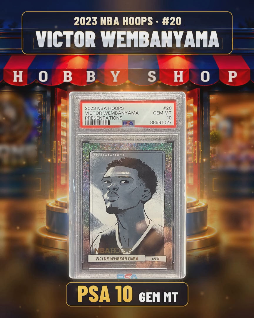 3 - Victor Wembanyama - 2023 NBA HOOPS Presentations - PSA 10 GEM MT (4x5 video)