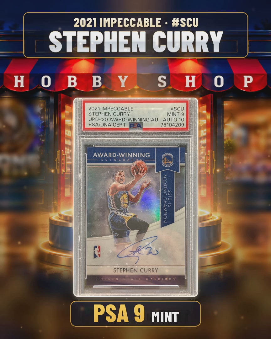 208 - Stephen Curry - 2021 IMPECCABLE Award Winning Auto - PSA 9 MINT (4x5 video)