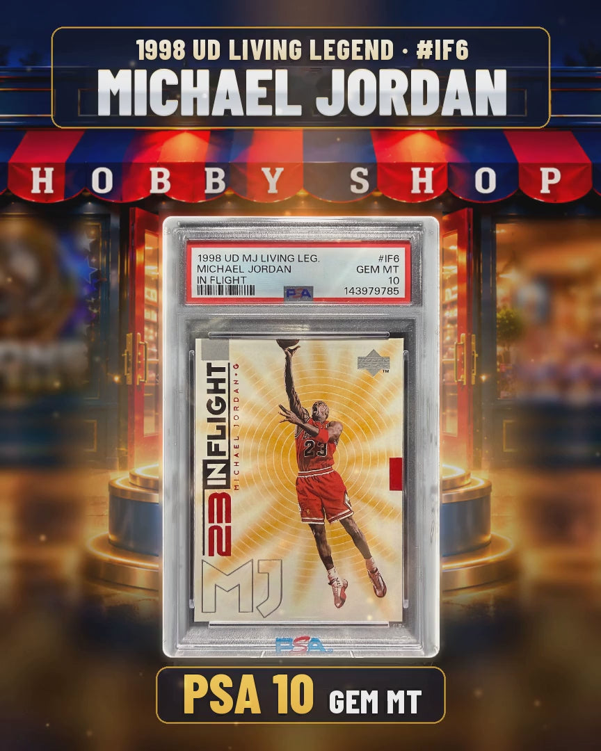 275 - Michael Jordan - 1998 UD LIVING LEGEND In-Flight - PSA 10 GEM MT (4x5 video)