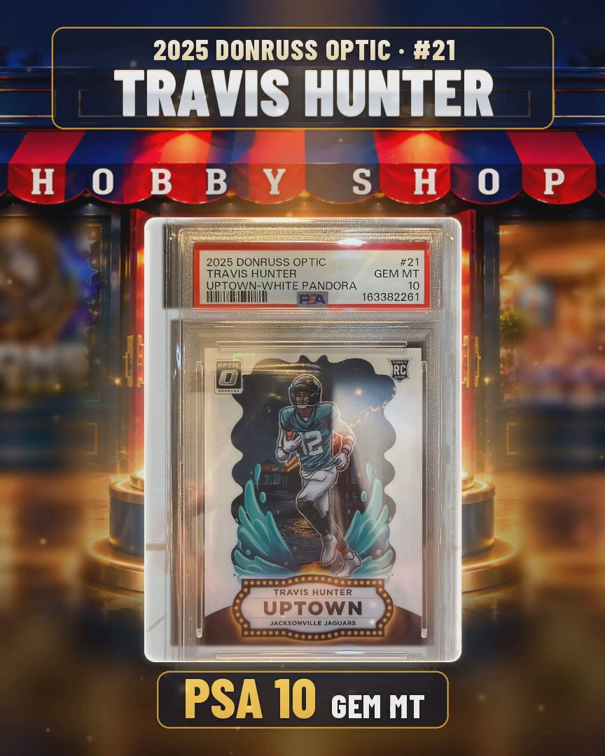 25 - Travis Hunter - 2025 DONRUSS OPTIC Uptown - PSA 10 GEM MT (4x5 video)