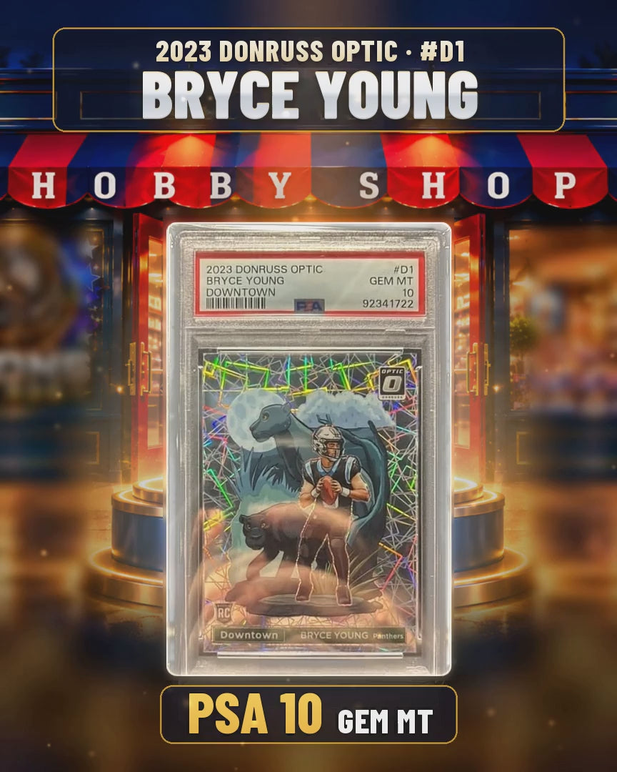 19 - Bryce Young - 2023 DONRUSS OPTIC Downtown - PSA 10 GEM MT (4x5 video)